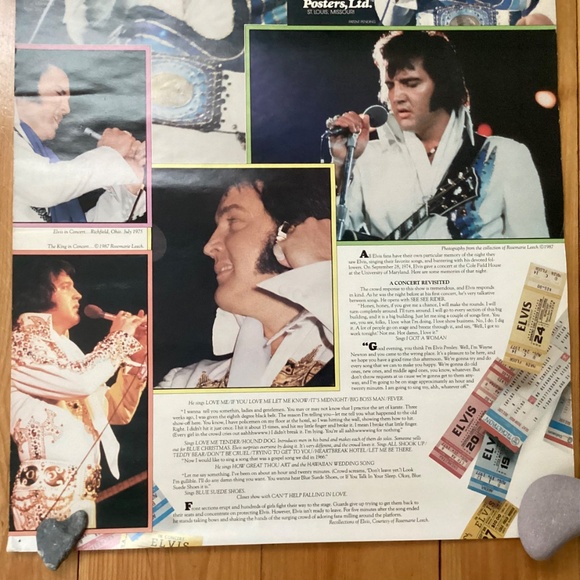 VINTAGE DOUBLE SIDED ELVIS POSTER  IN CONCERT 1974 SPECIAL ANNIVERSARY ISSUE - Picture 10 of 12